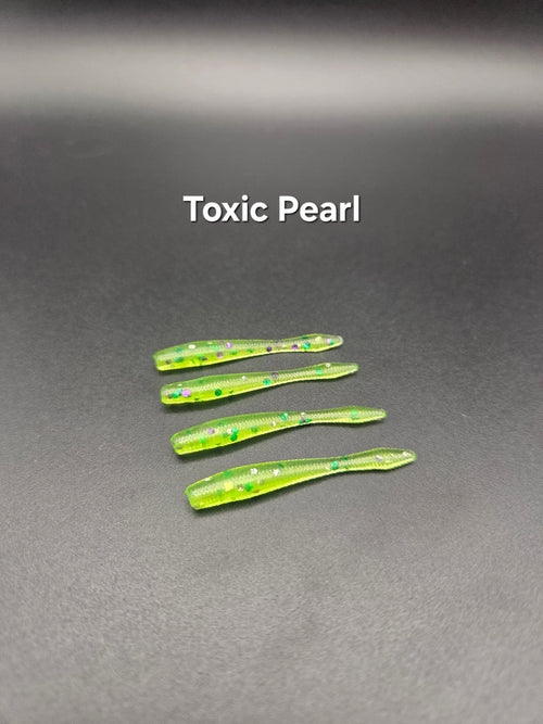Finesse Leech 41mm soft plastic leech lures for finesse perch fishing, 18 pack by DG Lures