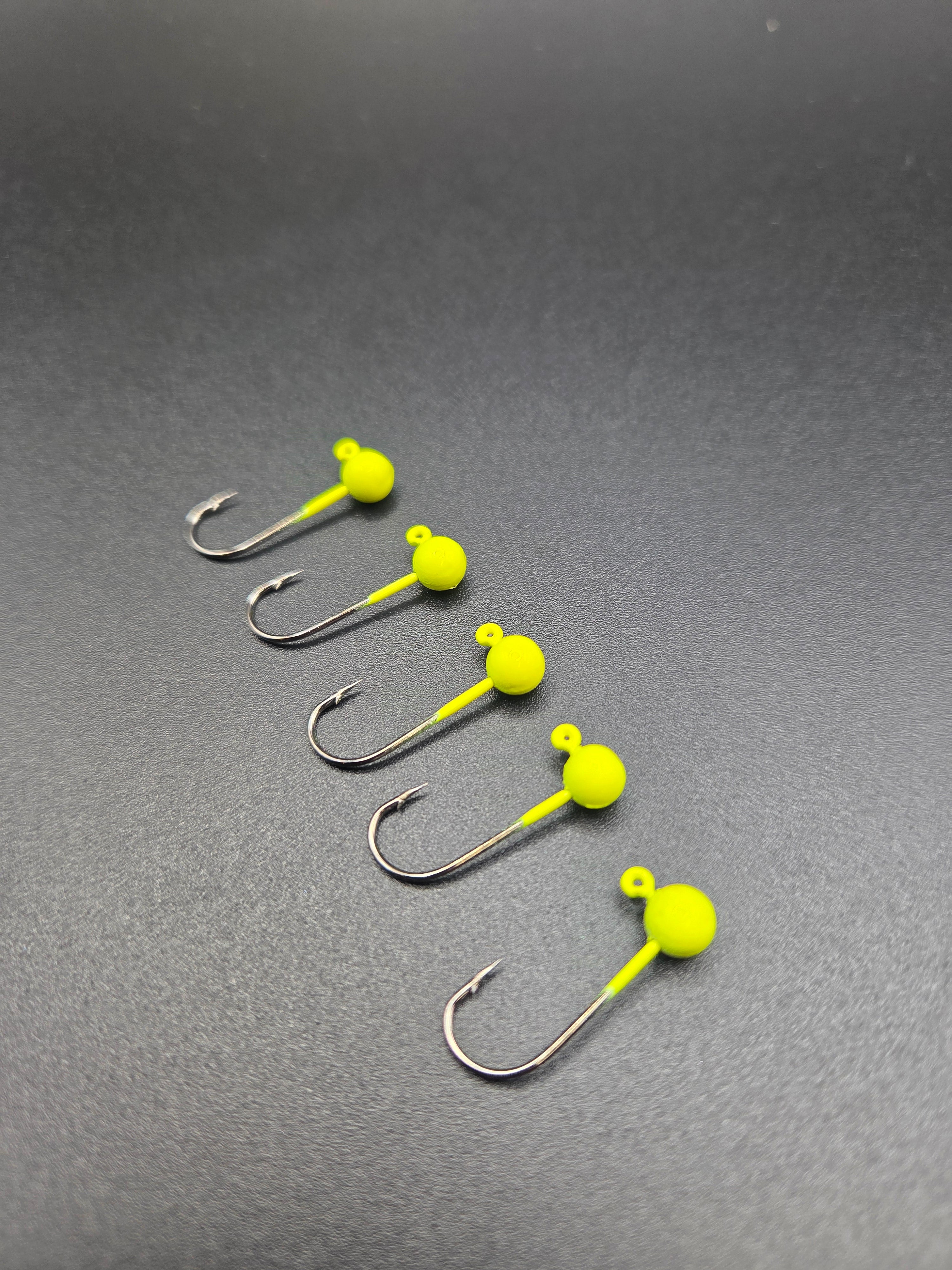 Micro Jig Heads - Chartreuse (5pack)